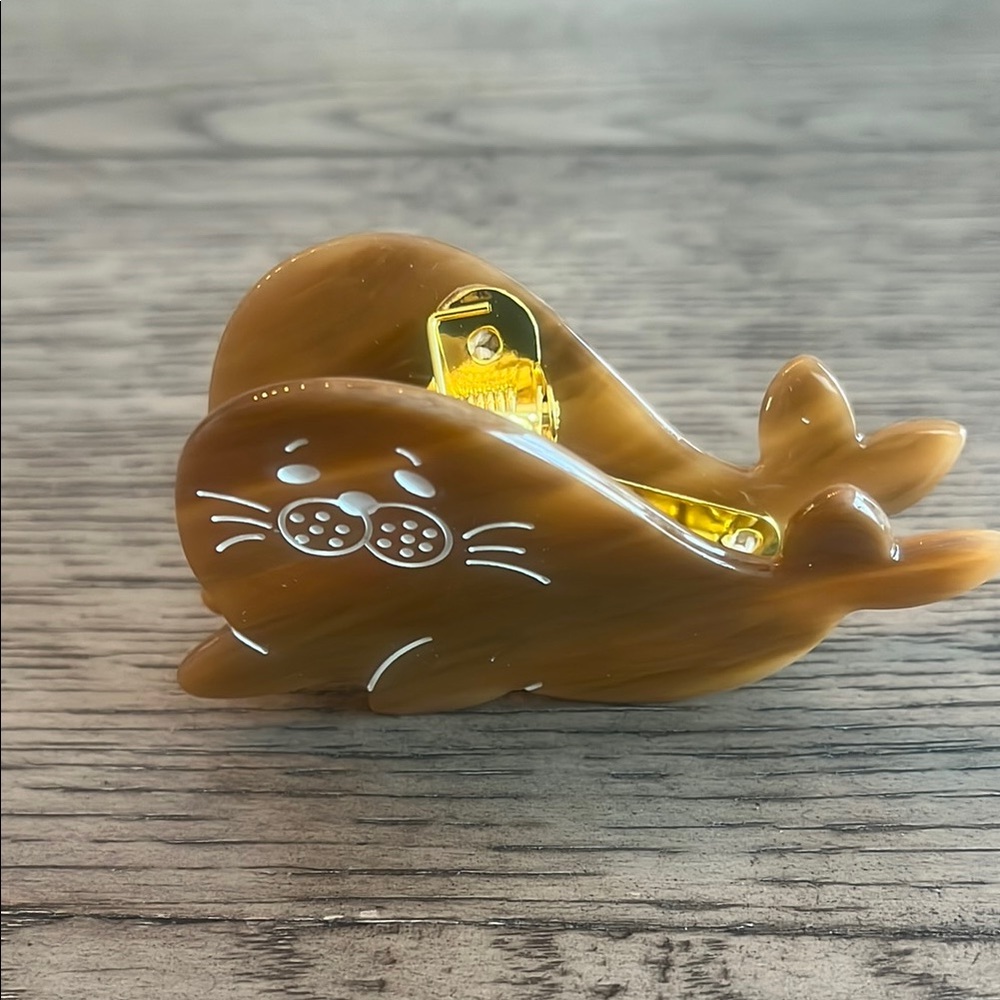 Cute Brown Seal Hair Clip